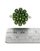 Chrome Diopside and Diamond Accent Halo Ring in Yellow Gold
